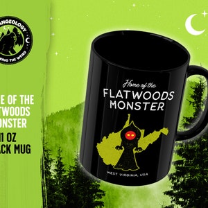 Home of the Flatwoods Monster - West Virginia USA // Coffee & Tea 11oz Mug, Cryptid Cryptozoology Gift
