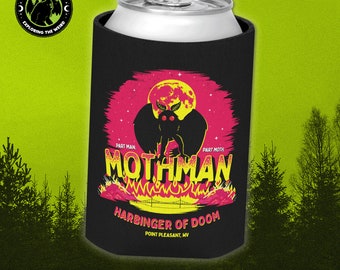 Mothman Harbinger of Doom! // Cute Cryptid Cryptozoology Introvert Fortean Introvert Gift Accessory Drink Can Cooler