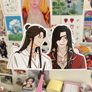 Pegatinas TGCF Hualian / Bendición de los funcionarios del cielo / Pegatinas Tian Guan Ci Fu / Xie Lian / Hua Cheng / Pegatinas a prueba de agua / Calcomanía para computadora portátil