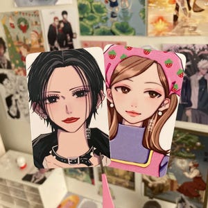 Nana en Hachi-fotokaarten | Dubbelzijdige anime-fotokaarten | NANA-anime | Anime-afdruk | Fanart