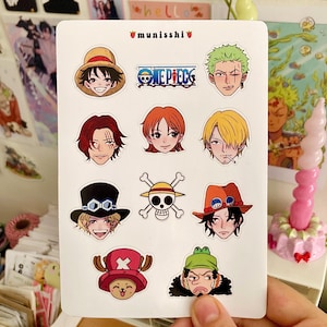 OP Pirates Sticker Sheet | Pirate Anime Stickers | Anime Inspired Sticker Set | Waterproof Stickers | Gift for Anime Lovers
