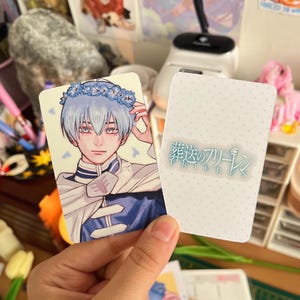 Wandering Mage Hero Holographic Photocards | Beyond Journey&#39;s End | Double-Sided Anime Photocards | Anime Fanart | Collectible Photo Cards