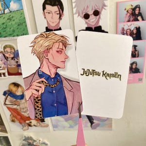Anime Inspired Sorcerer Photocard | Double-Sided Anime Photo Cards | Anime Art | Photocards | Fanart