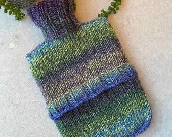 Aurora - Stripe Hot Water Bottle Cover | Hand Knitted Hot Water Bottle Cover (With or Without Bottle) | Hot Water Bottle Cosy