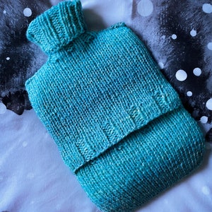 Tiffany Stripe Hot Water Bottle Cover Hand Knitted Hot Water Bottle Cover With or Without Bottle Hot Water Bottle Cosy image 7