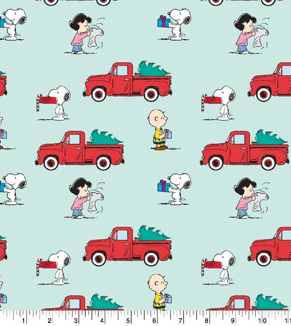 Peanuts Christmas Character Fabric 1/4 Yard 1/2 Yard Etsy