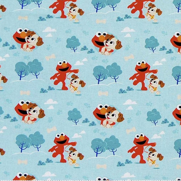 Elmo tango Characters cotton Fabric- 1/4 yard, 1/2 yard, Remnant - Fat Quarter - 100% Cotton -