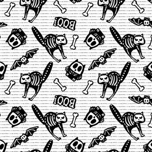 Glow Ghosts Cotton fabric- Halloween cotton fabric- Fabric- Fat Quarters - By the Yard - 1/4 yd, 1/2 yd -100% Cotton  Henry Glass-9606G 9