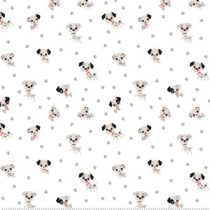 101 Dalmations Swaddle Fabric -available by the 1/4 yard, 1/2 yard, - Fat Quarter - continuous cuts _ Guaze Fabric