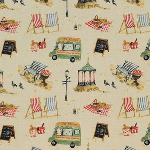 Ice cream Social fabric- Fat Quarter - By the Yard - 1/4 yd, 1/2 yd -100% Cotton - Fabric Remnants