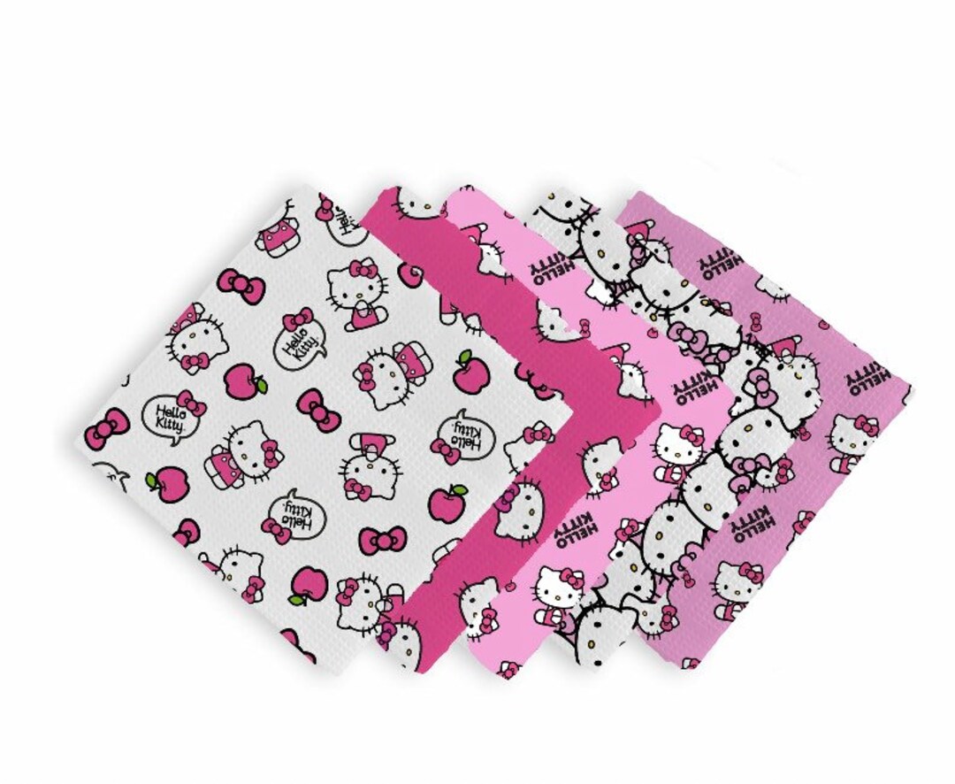 Hello Kitty Fat Quarter Bundle- Fabric - X5 Fat Quarters