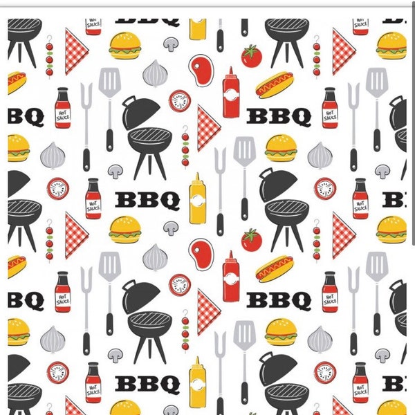 CAM21200601-1 Grill Master Cotton Fabric Designer: Camelot Design Studio King of the Grill