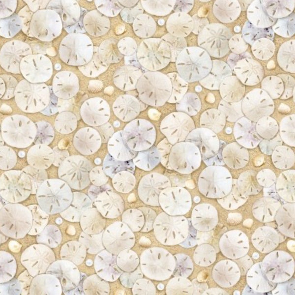 Landscape Medley Sand Dollars Cotton Fabric-  Fat Quarters and continuous cuts - 100% Cotton - Elizabeth Studios