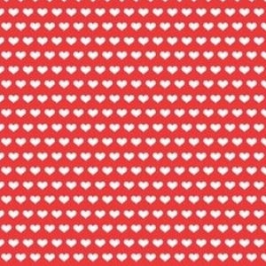 White Micro Hearts on Red Cotton fabric- Valentines Day - fat Quarters- 100% Cotton- by the yard
