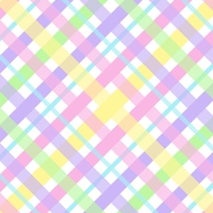 May include: A seamless pattern of pastel colored diagonal stripes on a white background. The stripes are in shades of pink, yellow, green, and purple.