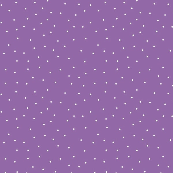Kimberbell Basics - tiny dots - white dots on violet by the 1/4 yd, 1/2 yd & Fat Quarters - 100% Cotton - MAS8210-V