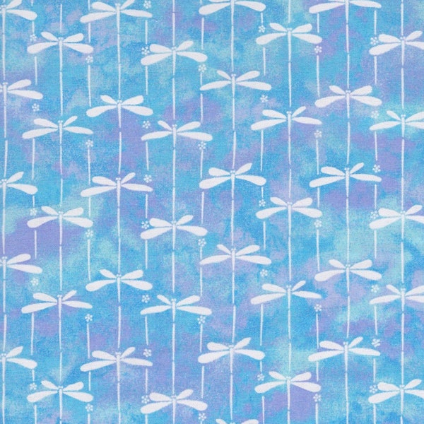 Untamed Dragonflies Cotton Fabric - Fat Quarters - 100% Cotton - 1/2 yard - 1/4 yard-