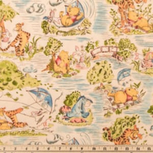 Disney Winnie the Pooh Fabric 45 1 yd Cotton Children Springs Industries