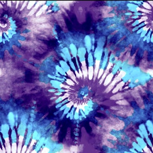 Indibelle Rayon Tie Dye Abstract Print A-Line Top (Purple) main image 1