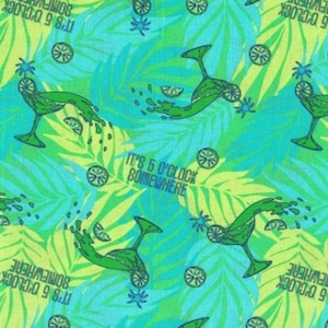 Jimmy Buffet Margaritaville Fabric- 1/4 yard, 1/2 yard, Remnants - Fat Quarters - 100% Cotton- continuous cuts- fast shipping SPR74320-A6202