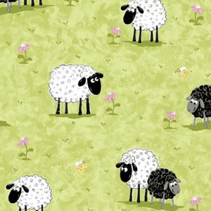 Lewe the Ewe Susybee Fabrics- 100% Cotton - By the 1/2 Yard - Fat Quarters -