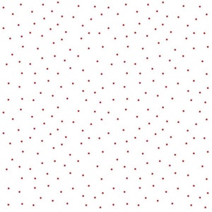 Kimberbell Basics - tiny dots - red dots on white -by the 1/4 yd, 1/2 yd & Fat Quarters - 100% Cotton -