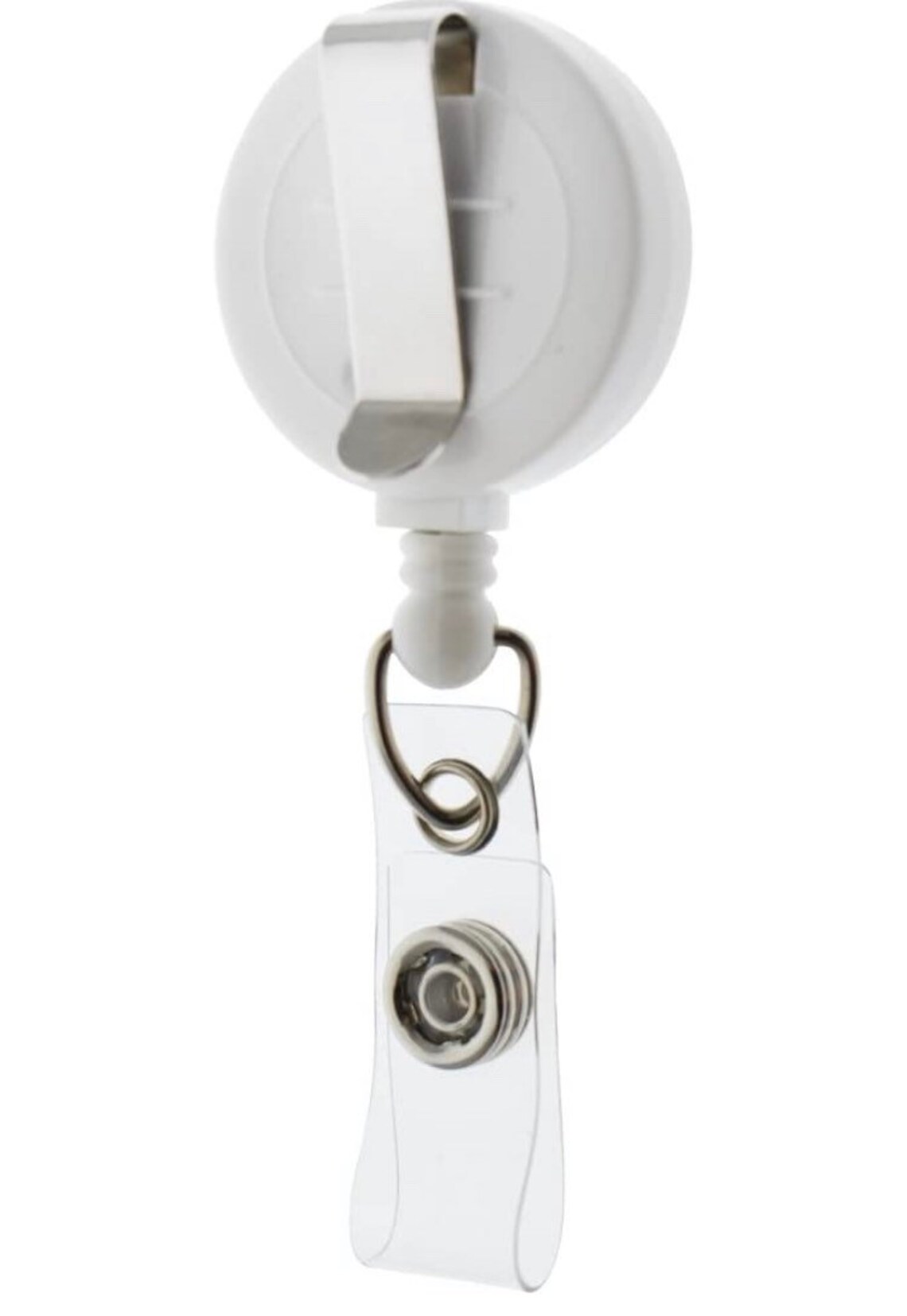 Alligator Clip Retractable Badge Reels Clip On White Etsy