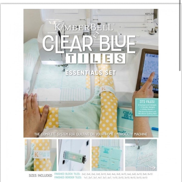 KIDTL105 Clear Blue Tiles Essentials Template Set Designer: Kim Christopherson