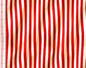 Squiggly Stripes Patriotic fabric- 100% Cotton - continuous cuts