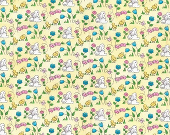 Fabric Traditions Easter Bunny Patty Reed fabric- Fat Quarters- 100% Cotton-
