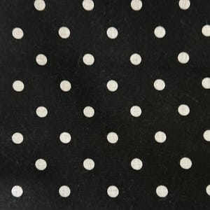 Fabric- White Dots on Black  - 100% Cotton Fabric-