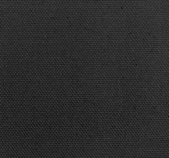 9.3 oz Black Cotton Duck Canvas Material - Fabric - Black