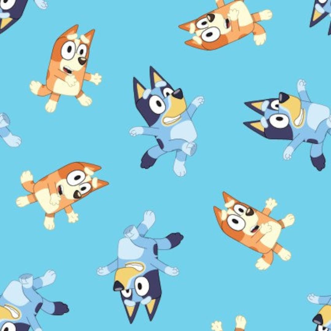 Bluey & Bingo Cotton Fabricby the 1/4 Yard 1/2 Yard Fat Etsy