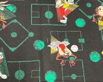 Vintage Looney Toons 1993 Cotton fabric- - 100% Cotton - continuous cuts- Licensed Fabric