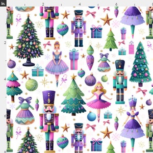 Nutcracker Wonderland Cotton fabric- Nutcracker Fabric- 100% Cotton - Continuous Cuts