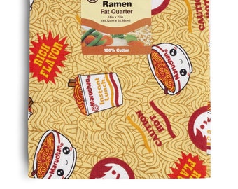 Maruchan Ramen Noodle Cotton Fabric - Fat Quarters- 100% Cotton -