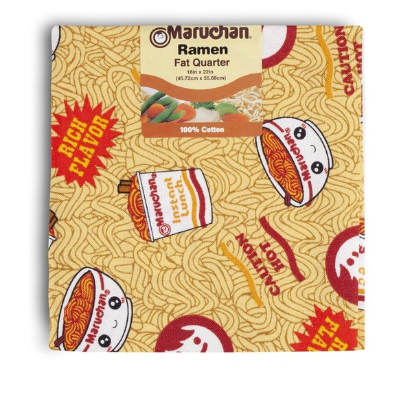 Maruchan Ramen Noodle Cotton Fabric - Fat Quarters- 100% Cotton -