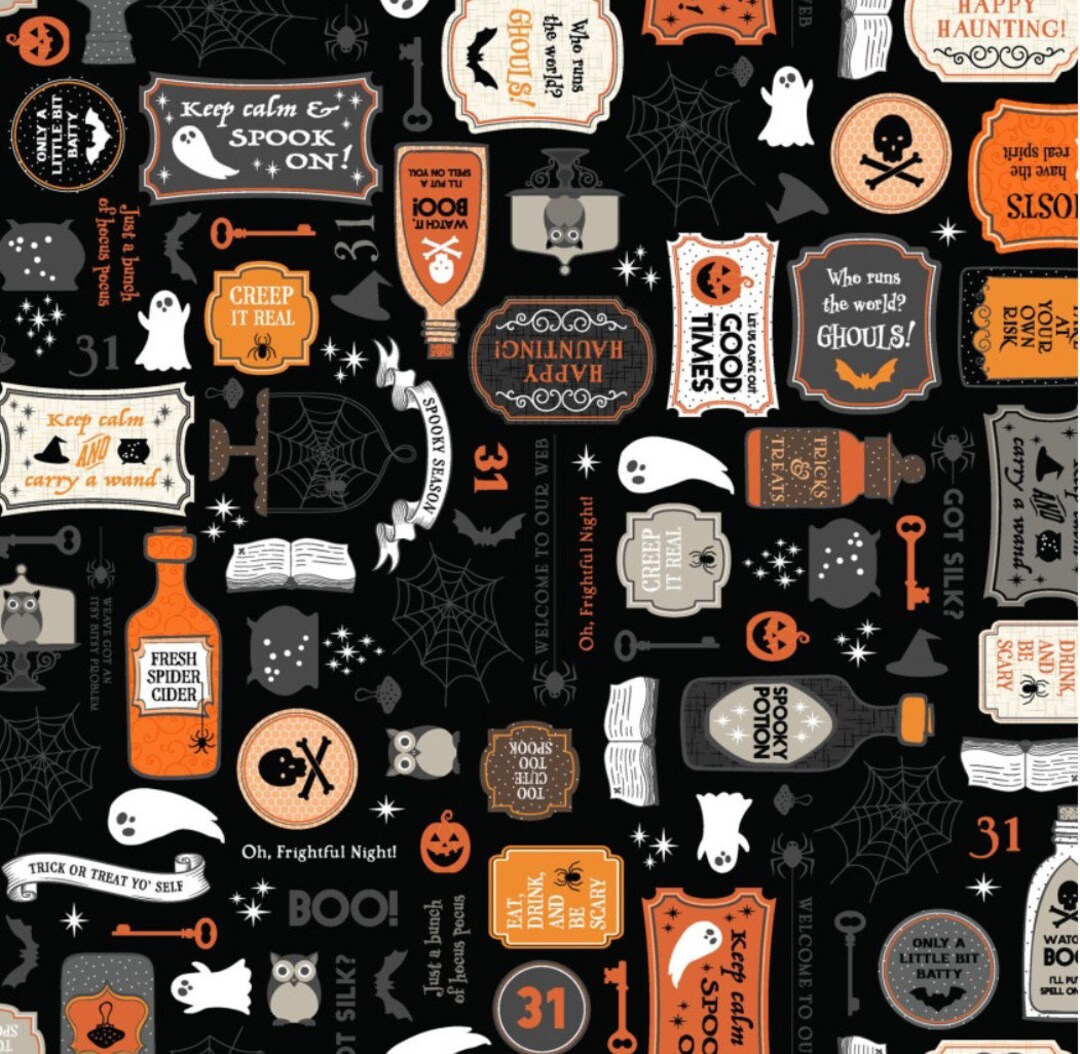 Pumpkins And Potions Black Kimberbell Halloween Fabric Kimberbell Pumpkins and potions black kimberbell halloween fabric kimberbell