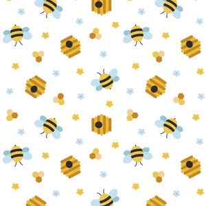 Beehive Party David Textiles Cotton fabric 100% Cotton DT-Potpourri of Novelty DX-4108-4C-1 Beehive Party