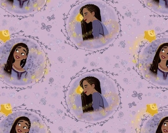 Disney Wish cotton fabric  - Fat Quarters,  - 100% Cotton - Licensed Fabric