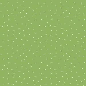 May include: A green background with a white polka dot pattern.