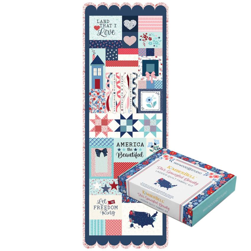 New! Kimberbell Star Spanged Beauty Ladder Quilt  - Fabric Kit - Embellishment kit- Pattern Designers: Kim Christopherson, KimberBell