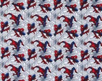 Spiderman Web Crawler Fabric - 100% Cotton Fabric- Continuous cuts by the 1/2 yard increment