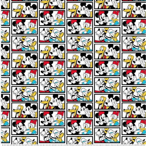 Mickey and Friends Tile Fat Quarters- 100% Cotton -