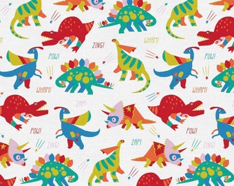 Super Dinos cotton fabric-continuous cuts