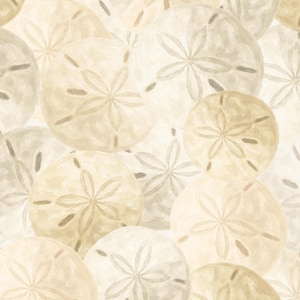 Beach Sand Dollars - Drewie Pie Fabrics - 100% Cotton - Continuous Cuts