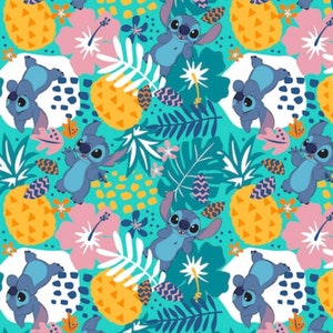 LILO and Stitch: Stitch and Scrump cotton fabric- 1/4 yard, 1/2 yard- Fat Quarter - 100% Cotton - continuous cuts!