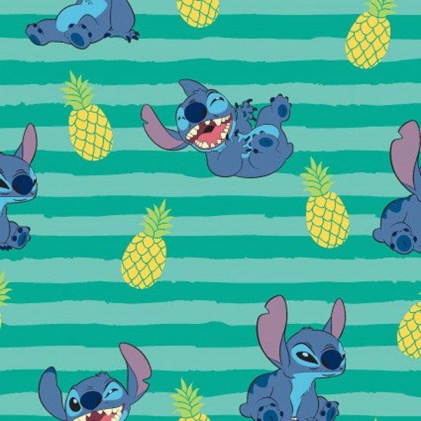 LILO and Stitch Stripe cotton fabric- 1/4 yard, 1/2 yard- Fat Quarter - 100% Cotton - continuous cuts! SPR69547-A620715