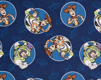 Toy story fabric- 1/4 yard, 1/2 yard, Remnant - Fat Quarter - 100% Cotton -