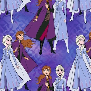 Elsa Anna Frozen fabric- 1/4 yard, 1/2 yard, - Fat Quarter - 100% Cotton -SPR69867-A620715